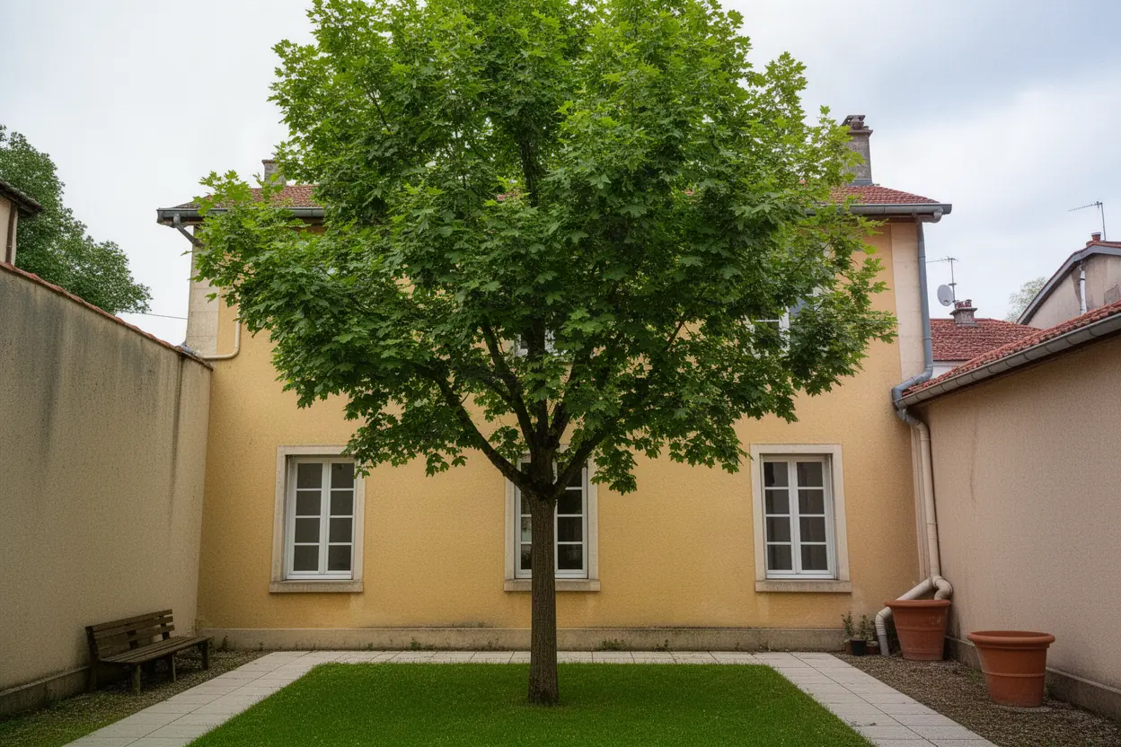 Érable dense avant élagage à Saint-Étienne